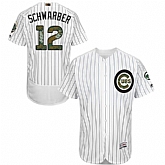Chicago Cubs #12 Kyle Schwarber White(Blue Strip) Flexbase Collection 2016 Memorial Day Stitched Baseball Jersey Jiasu,baseball caps,new era cap wholesale,wholesale hats
