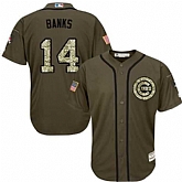 Chicago Cubs #14 Ernie Banks Green Salute to Service Stitched Baseball Jersey Jiasu,baseball caps,new era cap wholesale,wholesale hats