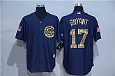 Chicago Cubs #17 Kris Bryant Denim Blue Camo Stitched Baseball Jersey,baseball caps,new era cap wholesale,wholesale hats