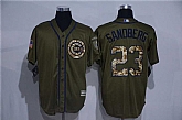 Chicago Cubs #23 Ryne Sandberg Green Salute to Service Stitched Baseball Jersey,baseball caps,new era cap wholesale,wholesale hats