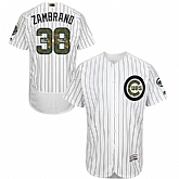 Chicago Cubs #38 Carlos Zambrano White(Blue Strip) Flexbase Collection 2016 Memorial Day Stitched Baseball Jersey Jiasu,baseball caps,new era cap wholesale,wholesale hats