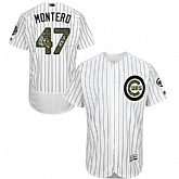 Chicago Cubs #47 Miguel Montero White(Blue Strip) Flexbase Collection 2016 Memorial Day Stitched Baseball Jersey Jiasu,baseball caps,new era cap wholesale,wholesale hats