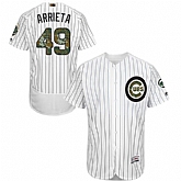 Chicago Cubs #49 Jake Arrieta White(Blue Strip) Flexbase Collection 2016 Memorial Day Stitched Baseball Jersey Jiasu,baseball caps,new era cap wholesale,wholesale hats