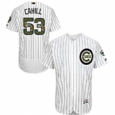 Chicago Cubs #53 Trevor Cahill White(Blue Strip) Flexbase Collection 2016 Memorial Day Stitched Baseball Jersey Jiasu,baseball caps,new era cap wholesale,wholesale hats