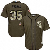 Chicago White Sox #35 Frank Thomas Green Salute to Service Stitched Baseball Jersey Jiasu,baseball caps,new era cap wholesale,wholesale hats
