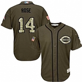 Cincinnati Reds #14 Pete Rose Green Salute to Service Stitched Baseball Jersey Jiasu,baseball caps,new era cap wholesale,wholesale hats