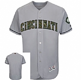 Cincinnati Reds Blank Gray Flexbase Collection 2016 Memorial Day Stitched Baseball Jersey Jiasu,baseball caps,new era cap wholesale,wholesale hats