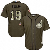 Cleveland Indians #19 Bob Feller Green Salute to Service Stitched Baseball Jersey Jiasu,baseball caps,new era cap wholesale,wholesale hats