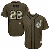 Cleveland Indians #22 Jason Kipnis Green Salute to Service Stitched Baseball Jersey Jiasu,baseball caps,new era cap wholesale,wholesale hats