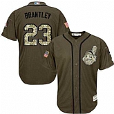 Cleveland Indians #23 Michael Brantley Green Salute to Service Stitched Baseball Jersey Jiasu,baseball caps,new era cap wholesale,wholesale hats