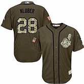 Cleveland Indians #28 Corey Kluber Green Salute to Service Stitched Baseball Jersey Jiasu,baseball caps,new era cap wholesale,wholesale hats