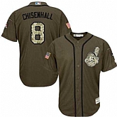 Cleveland Indians #8 Lonnie Chisenhall Green Salute to Service Stitched Baseball Jersey Jiasu,baseball caps,new era cap wholesale,wholesale hats