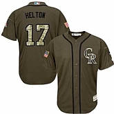 Colorado Rockies #17 Todd Helton Green Salute to Service Stitched Baseball Jersey Jiasu,baseball caps,new era cap wholesale,wholesale hats