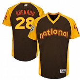 Colorado Rockies #28 Nolan Arenado Brown Men's 2016 All Star National League Stitched Baseball Jersey,baseball caps,new era cap wholesale,wholesale hats