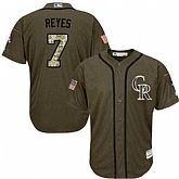Colorado Rockies #7 Jose Reyes Green Salute to Service Stitched Baseball Jersey Jiasu,baseball caps,new era cap wholesale,wholesale hats