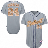 Detroit Tigers #24 Miguel Cabrera Gray Camo Cool Base Stitched Baseball Jersey Jiasu,baseball caps,new era cap wholesale,wholesale hats