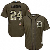 Detroit Tigers #24 Miguel Cabrera Green Salute to Service Stitched Baseball Jersey Jiasu,baseball caps,new era cap wholesale,wholesale hats