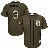 Detroit Tigers #3 Alan Trammell Green Salute to Service Stitched Baseball Jersey Jiasu,baseball caps,new era cap wholesale,wholesale hats