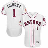 Houston Astros #1 Carlos Correa White 2016 Fashion Stars & Stripes Flexbase Stitched Baseball Jersey Jiasu,baseball caps,new era cap wholesale,wholesale hats