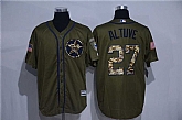 Houston Astros #27 Jose Altuve Green Salute to Service Stitched Baseball Jersey,baseball caps,new era cap wholesale,wholesale hats