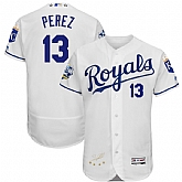 Kansas City Royals #13 Salvador Perez White 2016 All Star Flexbase Collection Signature Stitched Jersey Jiasu,baseball caps,new era cap wholesale,wholesale hats