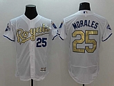 Kansas City Royals #25 Kendrys Morales White-Gold 2016 Champion Patch Flexbase Collection Stitched Jersey,baseball caps,new era cap wholesale,wholesale hats