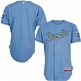 Kansas City Royals Blank Light Blue Camo Cool Base Stitched Baseball Jersey Jiasu,baseball caps,new era cap wholesale,wholesale hats
