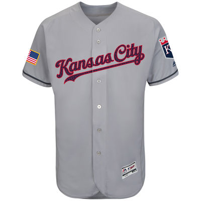 Kansas City Royals Customized Gray 2016 Fashion Stars & Stripes Flexbase Stitched Baseball Jersey