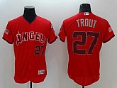 Los Angeles Angels of Anaheim #27 Mike Trout Red USA Independence Day 2016 Flexbase Collection Stitched Jersey,baseball caps,new era cap wholesale,wholesale hats
