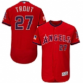 Los Angeles Angels of Anaheim #27 Mike Trout Scarlet 2016 Fashion Stars & Stripes Flexbase Stitched Baseball Jersey Jiasu,baseball caps,new era cap wholesale,wholesale hats