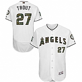 Los Angeles Angels of Anaheim #27 Mike Trout White Flexbase Collection 2016 Memorial Day Stitched Baseball Jersey Jiasu,baseball caps,new era cap wholesale,wholesale hats