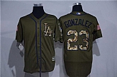 Los Angeles Dodgers #23 Adrian Gonzalez Green Salute to Service Stitched Baseball Jersey,baseball caps,new era cap wholesale,wholesale hats