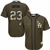 Los Angeles Dodgers #23 Kirk Gibson Green Salute to Service Stitched Baseball Jersey Jiasu,baseball caps,new era cap wholesale,wholesale hats