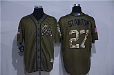 Miami Marlins #27 Giancarlo Stanton Green Salute to Service Stitched Baseball Jersey,baseball caps,new era cap wholesale,wholesale hats