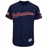 Milwaukee Brewers Customized Navy Blue 2016 Fashion Stars & Stripes Flexbase Stitched Baseball Jersey,baseball caps,new era cap wholesale,wholesale hats