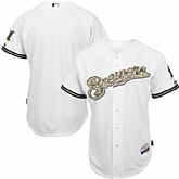 Milwaukee Brewers Customized White Camo Cool Base Stitched Baseball Jersey,baseball caps,new era cap wholesale,wholesale hats