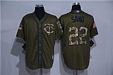 Minnesota Twins #22 Miguel Sano Green Salute to Service Stitched Baseball Jersey,baseball caps,new era cap wholesale,wholesale hats