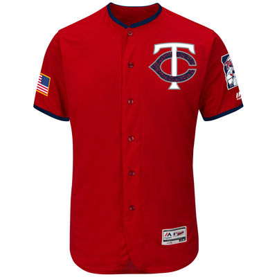 Minnesota Twins Customized Scarlet 2016 Fashion Stars & Stripes Flexbase Stitched Baseball Jersey