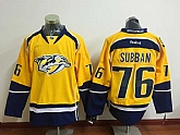 Nashville Predators #76 Subban Yellow Stitched NHL Jersey,baseball caps,new era cap wholesale,wholesale hats