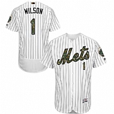 New York Mets #1 Mookie Wilson White(Blue Strip) Flexbase Collection 2016 Memorial Day Stitched Baseball Jersey Jiasu,baseball caps,new era cap wholesale,wholesale hats