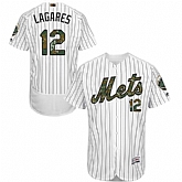 New York Mets #12 Juan Lagares White(Blue Strip) Flexbase Collection 2016 Memorial Day Stitched Baseball Jersey Jiasu,baseball caps,new era cap wholesale,wholesale hats