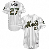 New York Mets #27 Jeurys Familia White(Blue Strip) Flexbase Collection 2016 Memorial Day Stitched Baseball Jersey Jiasu,baseball caps,new era cap wholesale,wholesale hats