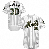 New York Mets #30 Michael Conforto White(Blue Strip) Flexbase Collection 2016 Memorial Day Stitched Baseball Jersey Jiasu,baseball caps,new era cap wholesale,wholesale hats