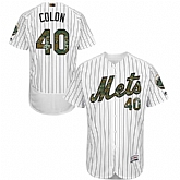 New York Mets #40 Bartolo Colon White(Blue Strip) Flexbase Collection 2016 Memorial Day Stitched Baseball Jersey Jiasu,baseball caps,new era cap wholesale,wholesale hats