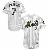 New York Mets #7 Travis d'Arnaud White(Blue Strip) Flexbase Collection 2016 Memorial Day Stitched Baseball Jersey Jiasu,baseball caps,new era cap wholesale,wholesale hats