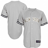 New York Yankees Blank Gray Camo Cool Base Stitched Baseball Jersey Jiasu,baseball caps,new era cap wholesale,wholesale hats