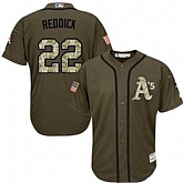 Oakland Athletics #22 Josh Reddick Green Salute to Service Stitched Baseball Jersey Jiasu,baseball caps,new era cap wholesale,wholesale hats