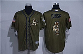 Oakland Athletics #4 Coco Crisp Green Salute to Service Stitched Baseball Jersey,baseball caps,new era cap wholesale,wholesale hats