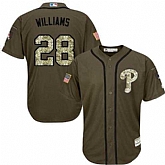 Philadelphia Phillies #28 Mitch Williams Green Salute to Service Stitched Baseball Jersey Jiasu,baseball caps,new era cap wholesale,wholesale hats