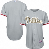 Philadelphia Phillies Blank Gray Camo Cool Base Stitched Baseball Jersey Jiasu,baseball caps,new era cap wholesale,wholesale hats
